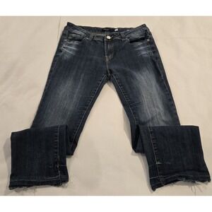 VIGOSS Junior's Straight Leg Distressed Unhemmed Jeans Size 11